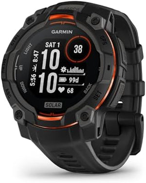 Garmin Instinct 3, 50mm rugged GPS smartwatch, Black/Charcoal band|B0DSC8GLRX