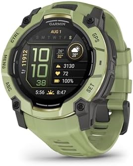 Garmin Instinct 3, 50mm rugged GPS smartwatch, Black/Charcoal band|B0DSC8GLRX
