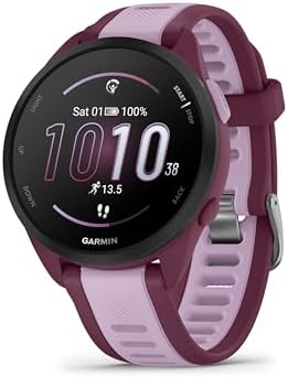 Garmin Forerunner 165, Music 43mm GPS running smartwatch, Black|B0CWB662HK