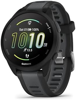 Garmin Forerunner 165, Music 43mm GPS running smartwatch, Black|B0CWB662HK