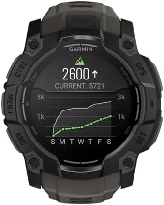 Garmin Instinct 3, 50mm rugged GPS smartwatch, Black/Charcoal band|B0DSC8GLRX