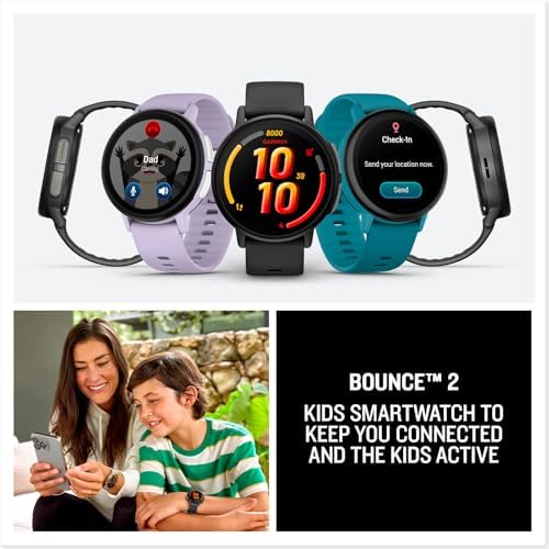 Garmin Bounce 2, LTE GPS smartwatch & fitness tracker for kids, Grey|B0FRGF5LP5