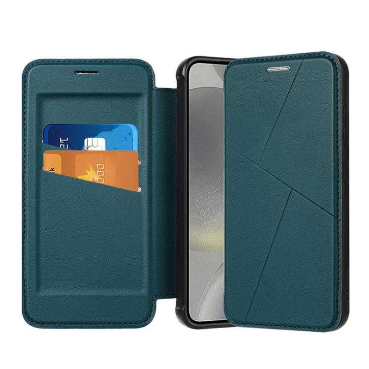 Magnetic Armor Series RFID Card Slots Leather Phone Case, For Samsung Galaxy S25 5G, For Samsung Galaxy S25+ 5G, For Samsung Galaxy S25 Ultra 5G, For Samsung Galaxy S24 Ultra 5G