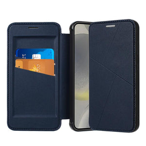 Magnetic Armor Series RFID Card Slots Leather Phone Case, For Samsung Galaxy S25 5G, For Samsung Galaxy S25+ 5G, For Samsung Galaxy S25 Ultra 5G, For Samsung Galaxy S24 Ultra 5G