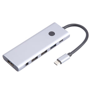 BYL-2410 9 in 1 Type-C to USB Multi-function Docking Station, BYL-2410