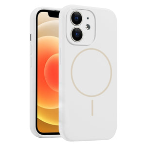 Fine Hole Liquid Silicone MagSafe Phone Case, For iPhone 13, For iPhone 12