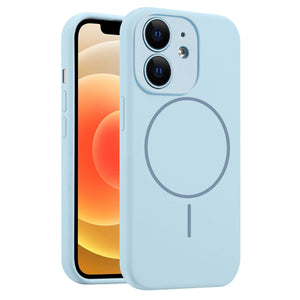 Fine Hole Liquid Silicone MagSafe Phone Case, For iPhone 13, For iPhone 12