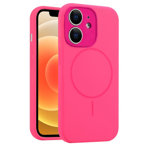 Fine Hole Liquid Silicone MagSafe Phone Case, For iPhone 13, For iPhone 12