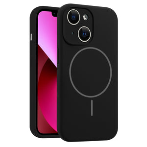 Fine Hole Liquid Silicone MagSafe Phone Case, For iPhone 13, For iPhone 12