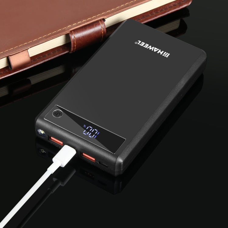 HAWEEL DIY 6 x 18650 Battery 24W Fast Charge Power Bank Box Case with Display, Not Include Battery, 6 x 18650 Battery