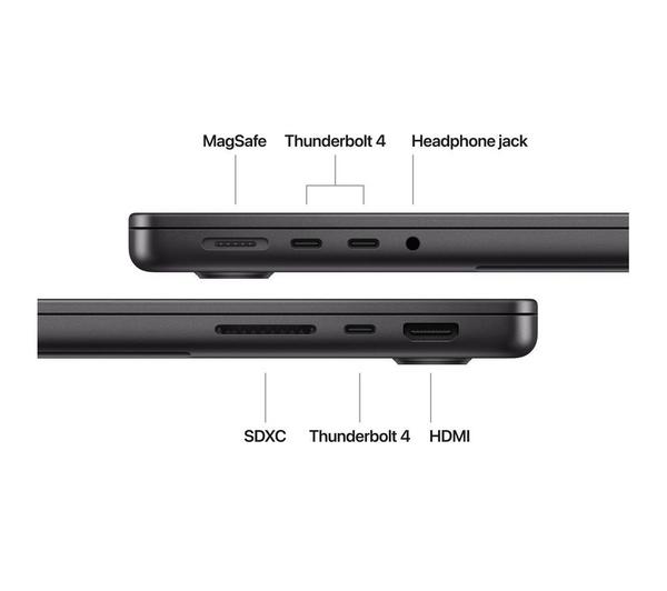 APPLE MacBook Pro 14" (2024) - M4 Pro, 512 GB SSD, Space Black image number 7 of 8