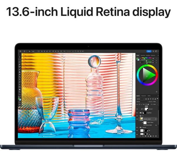 APPLE MacBook Air 13.6" (2022) - M2, 256 GB SSD, Midnight image number 5 of 11