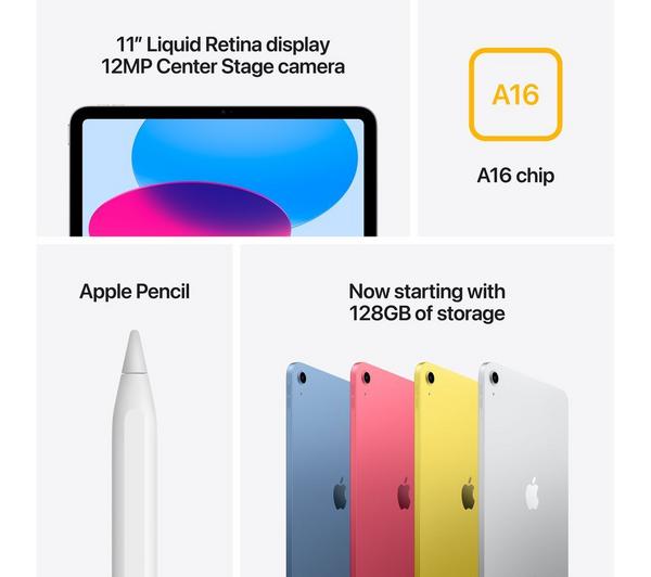 APPLE 11" iPad (2025) - 128 GB, Silver image number 7 of 8