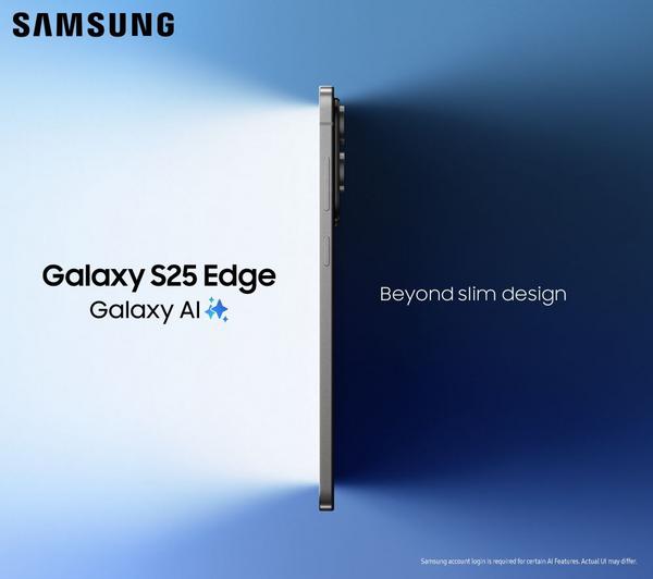 SAMSUNG Galaxy S25 Edge - 512 GB, Titanium Icyblue image number 2 of 13