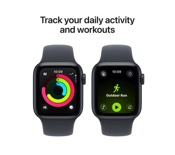 APPLE Watch SE 3 - 40 mm Midnight Aluminium Case with Midnight Sport Band, S/M image number 6 of 10