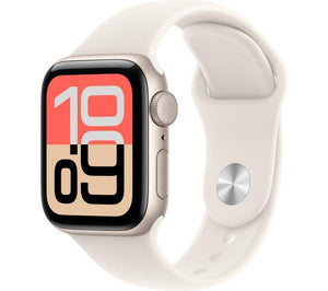 APPLE Watch SE 3 - 40 mm Starlight Aluminium Case with Starlight Sport Band, S/M image number 1 of 10