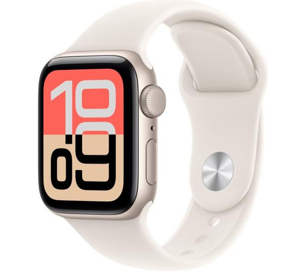 APPLE Watch SE 3 - 40 mm Starlight Aluminium Case with Starlight Sport Band, S/M image number 1 of 10