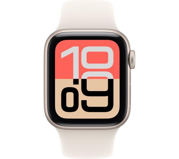 APPLE Watch SE 3 - 40 mm Starlight Aluminium Case with Starlight Sport Band, S/M image number 2 of 10