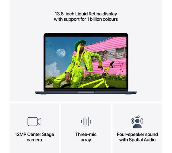 APPLE MacBook Air 13.6" (2026) - M5, 512 GB SSD, RAM 16 GB, Midnight image number 5 of 10