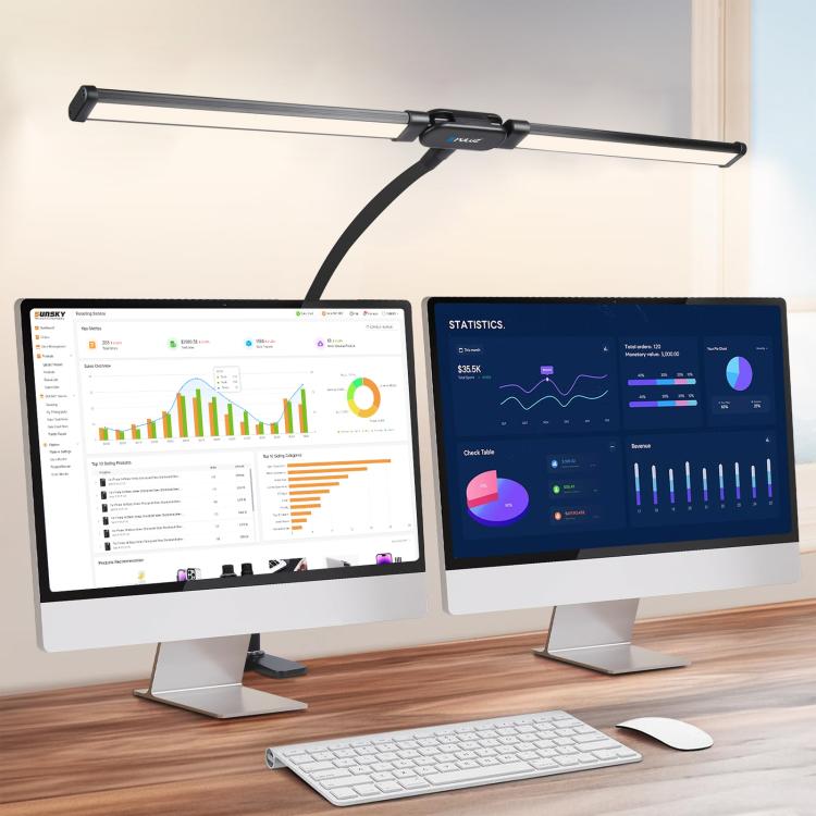 PULUZ Gooseneck Tube LED Fill Light Double Head Clip Desk Lamp