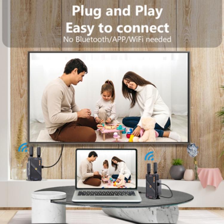 BOVBOX 082 1080P H.265 Low Latency 400m Transmitter Receiver HDMI Wireless Extender, US Plug, UK Plug, EU Plug, AU Plug