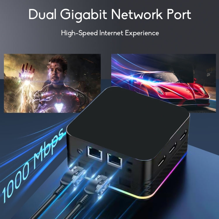 12th Alder Lake Dual Gigabit LAN+3 HDMI 4K HD Pocket Mini PC, T9 Plus N100 DDR5 16G+1TB EU Plug, T9 Plus N100 DDR5 16G+1TB UK Plug