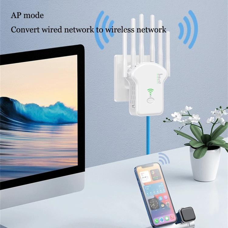 Urant U13 1200Mbps 2.4G/5G Dual Band WiFi Repeater Signal Amplifier, US Plug White, EU Plug White, US Plug Black, EU Plug Black