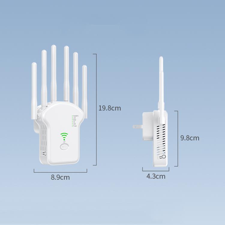 Urant U13 1200Mbps 2.4G/5G Dual Band WiFi Repeater Signal Amplifier, US Plug White, EU Plug White, US Plug Black, EU Plug Black
