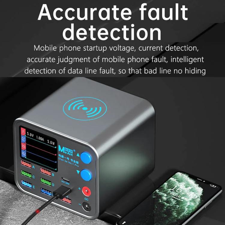 MaAnt DianBa No.1 Pro Multi-port Charger 9-ports With Digital Display Power Wireless Charger, DianBa No.1 Pro, EU Plug