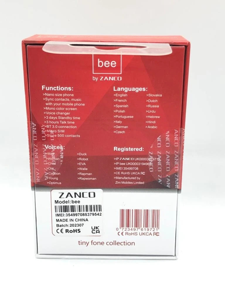 Zanco BEE Mobile Phone Unlocked Phone Black - New|256208102670