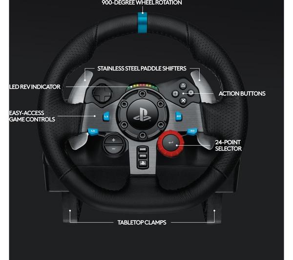 LOGITECH Driving Force G29 PlayStation & PC Racing Wheel & Pedals image number 6 of 9