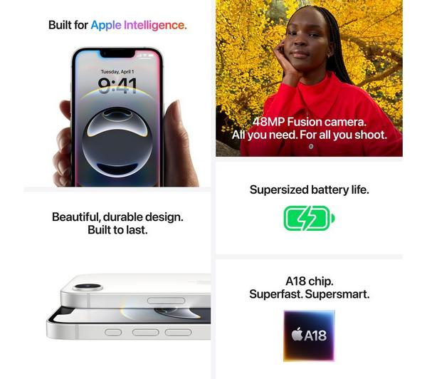 APPLE iPhone 16e - 128 GB, Black image number 7 of 9