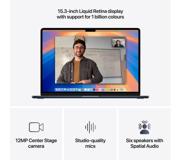 APPLE MacBook Air 15" (2025) - M4, 256 GB SSD, Midnight image number 5 of 11