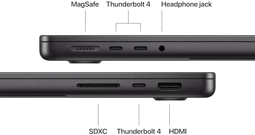 Apple MacBook Pro 14.2-inch Laptop with M5 chip with 10 core CPU and 10 core GPU: Built for Apple Intelligence, Liquid Retina XDR Display, 16GB Unified Memory, 512GB SSD Storage; Space Black|B0FWD6KXHB