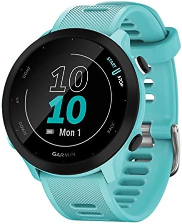 Garmin Forerunner 55, 42mm GPS running smartwatch, Whitestone|B0953XKD13