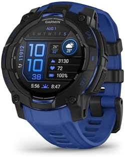 Garmin Instinct 3, 50mm rugged GPS smartwatch, Black/Charcoal band|B0DSC8GLRX