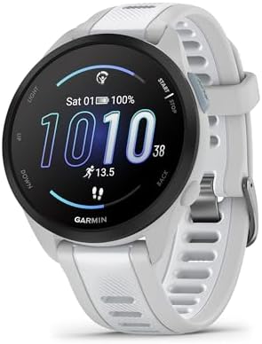 Garmin Forerunner 165, Music 43mm GPS running smartwatch, Black|B0CWB662HK