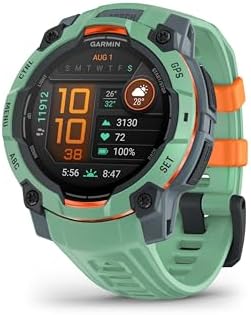 Garmin Instinct 3, 50mm rugged GPS smartwatch, Black/Charcoal band|B0DSC8GLRX