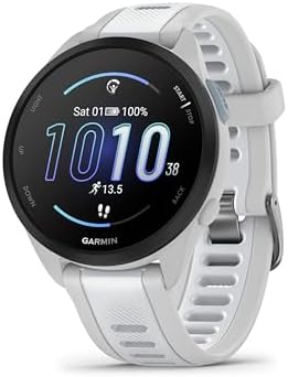 Garmin Forerunner 165, Music 43mm GPS running smartwatch, Black|B0CWB662HK