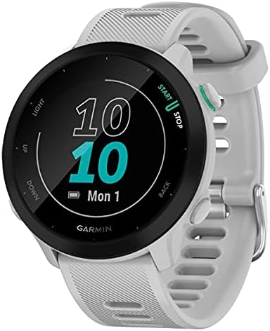 Garmin Forerunner 55, 42mm GPS running smartwatch, Whitestone|B0953XKD13