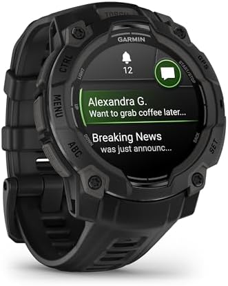Garmin Instinct 3, 45mm rugged GPS smartwatch, Black|B0DSC8JF59
