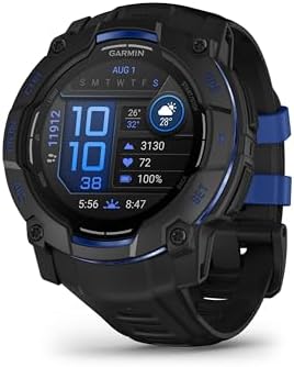 Garmin Instinct 3, 50mm rugged GPS smartwatch, Black/Charcoal band|B0DSC8GLRX