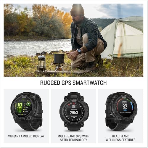 Garmin Instinct 3, 45mm rugged GPS smartwatch, Black|B0DSC8JF59