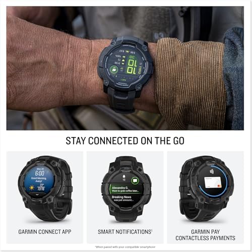 Garmin Instinct 3, 45mm rugged GPS smartwatch, Black|B0DSC8JF59