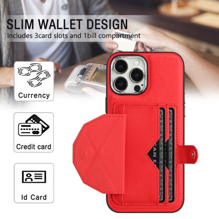 Shockproof Leather Phone Case with Card Holder, For iPhone 15 Pro Max, For iPhone 14, For iPhone 15 Pro, For iPhone 14 Plus