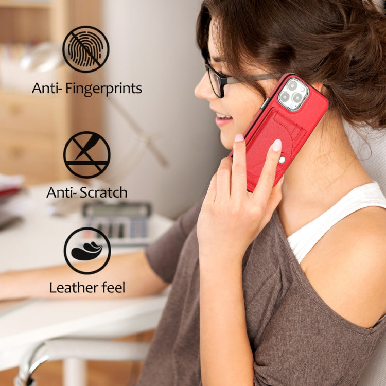Shockproof Leather Phone Case with Card Holder, For iPhone 15 Pro Max, For iPhone 14, For iPhone 15 Pro, For iPhone 14 Plus