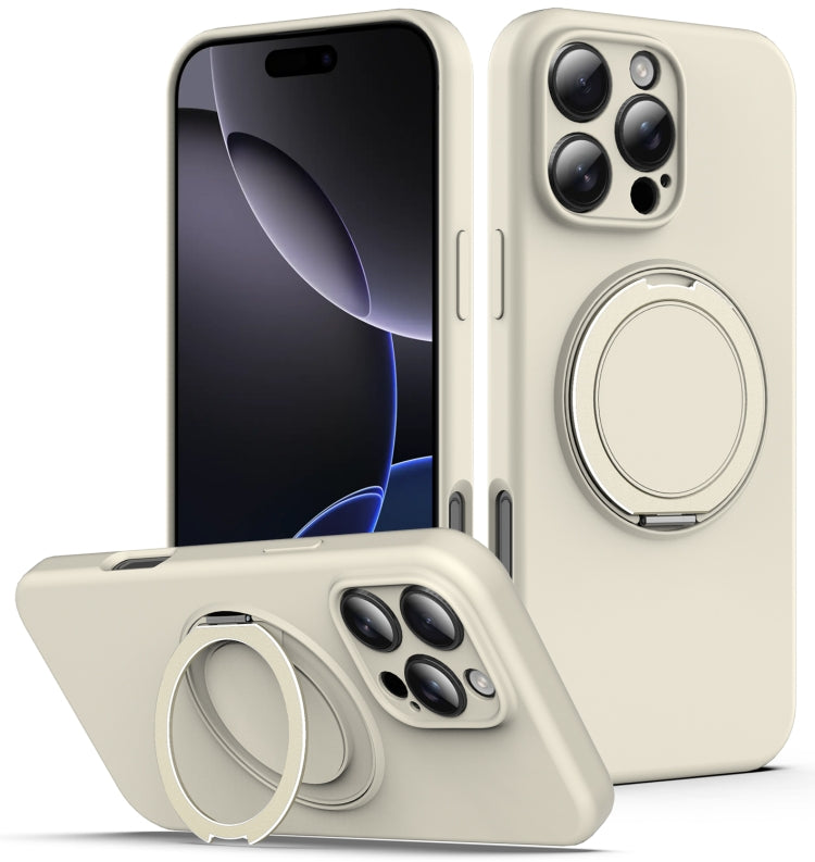 Liquid Silicone MagSafe Case with Rotating Holder, For iPhone 15,  14 Plus,  14,  14 Pro