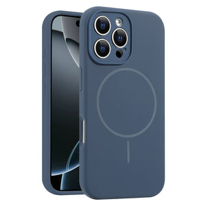 Fine Hole Liquid Silicone MagSafe Phone Case, For iPhone 16 Pro Max, For iPhone 16 Pro