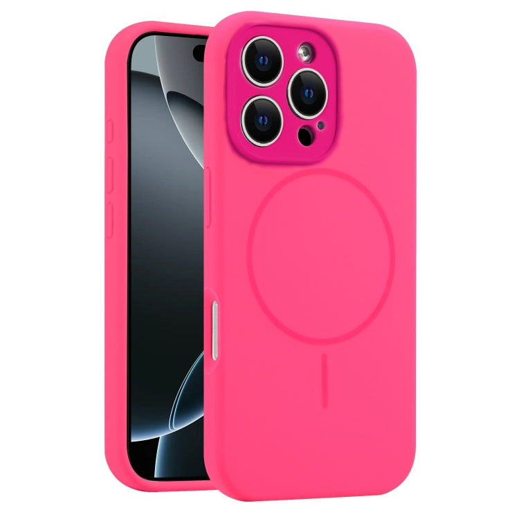 Fine Hole Liquid Silicone MagSafe Phone Case, For iPhone 16 Pro Max, For iPhone 16 Pro
