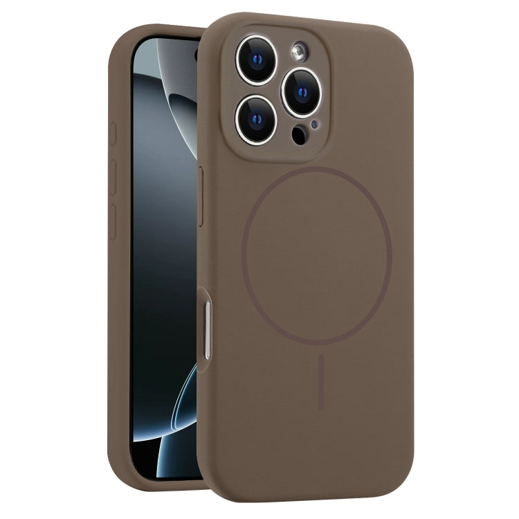 Fine Hole Liquid Silicone MagSafe Phone Case, For iPhone 16 Pro Max, For iPhone 16 Pro